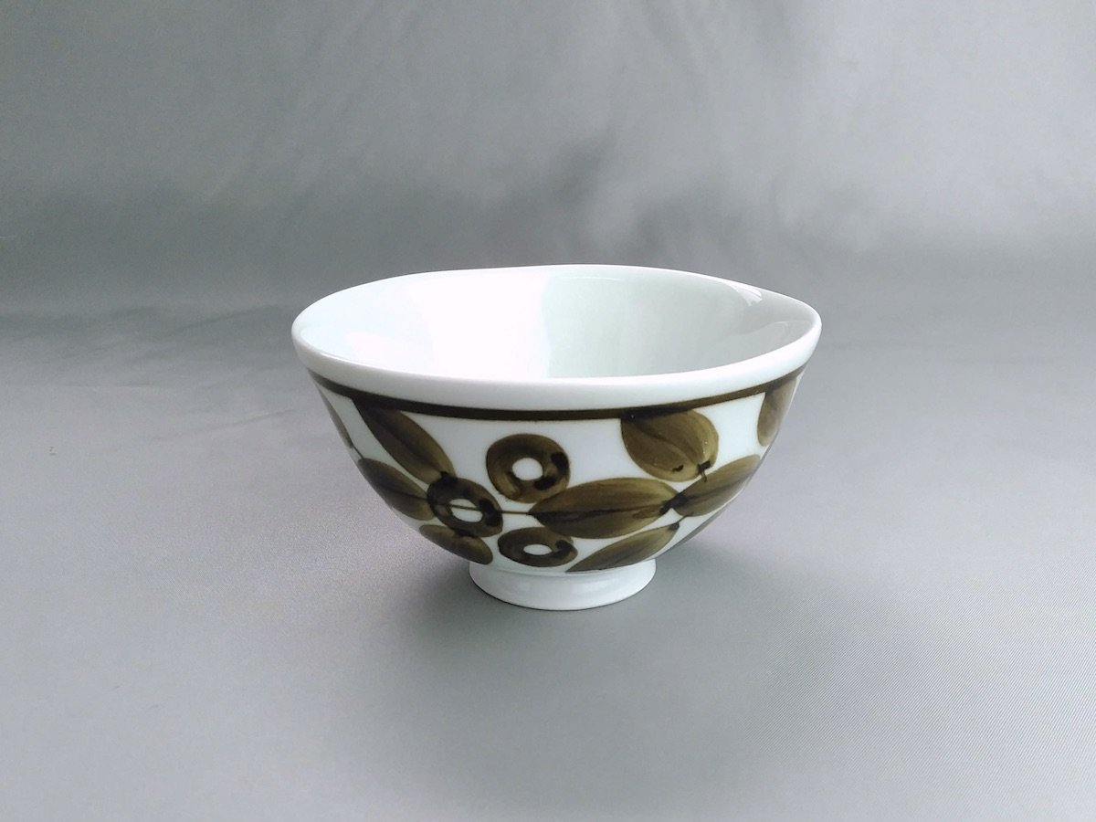 オリーブ飯碗サビ【康創窯】