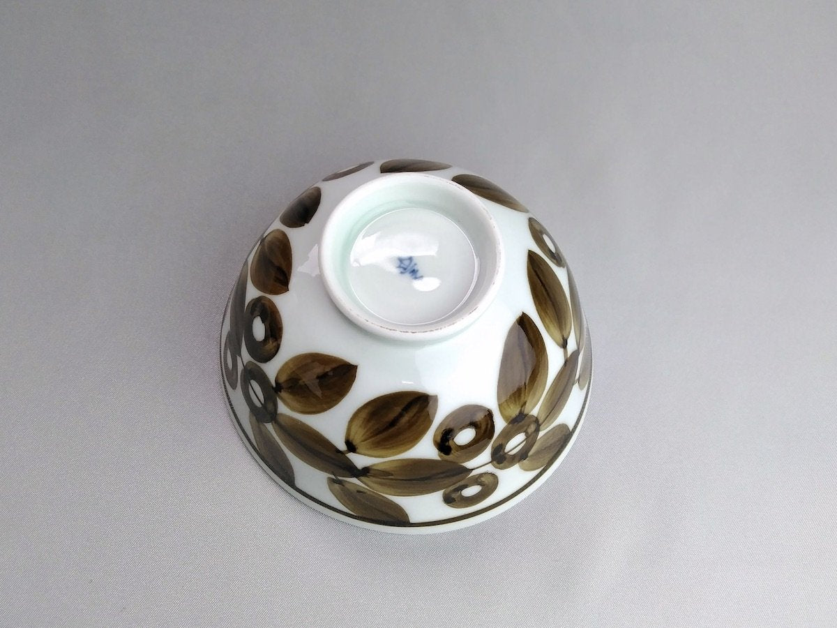 オリーブ飯碗サビ【康創窯】