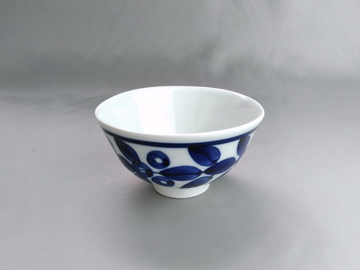 オリーブ飯碗ルリ【康創窯】