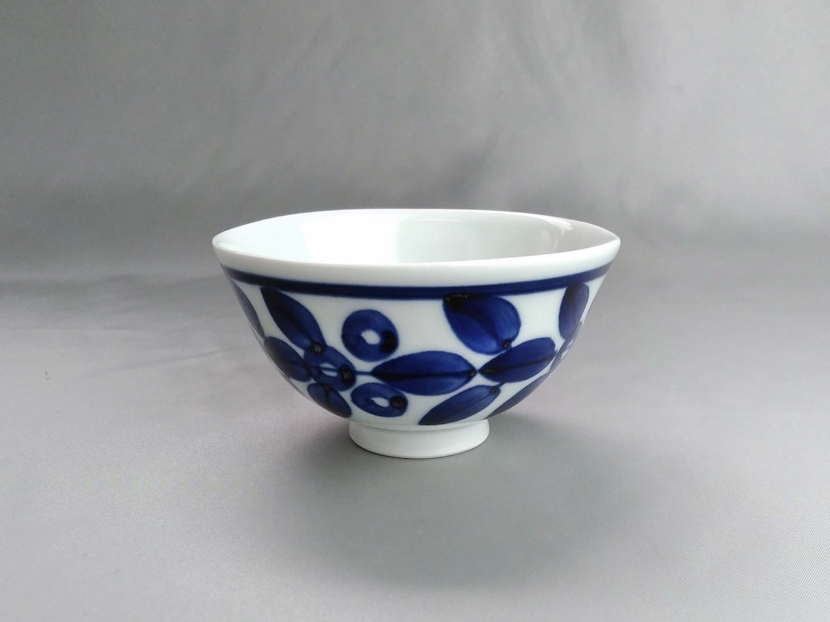 オリーブ飯碗ルリ【康創窯】