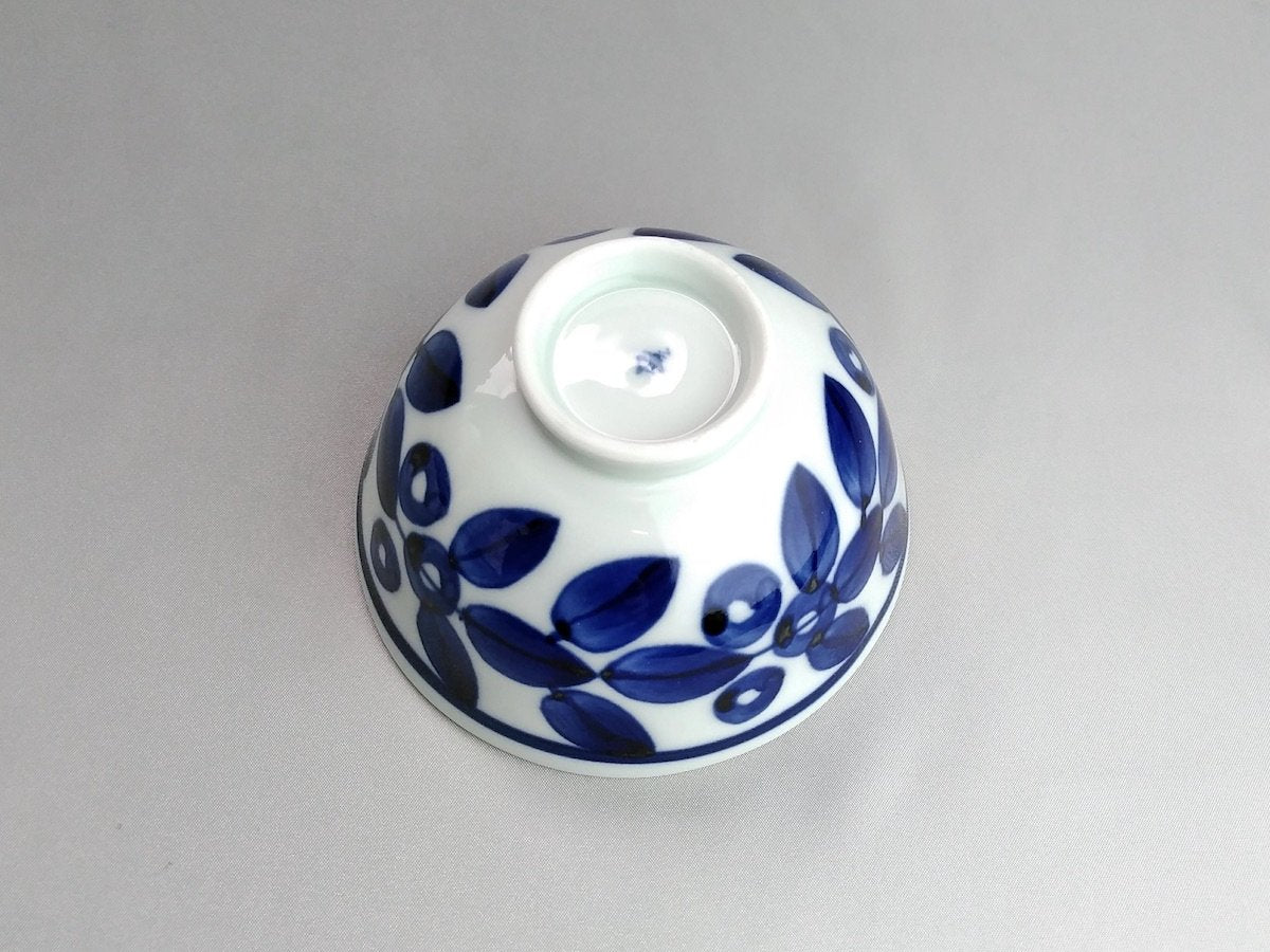 オリーブ飯碗ルリ【康創窯】