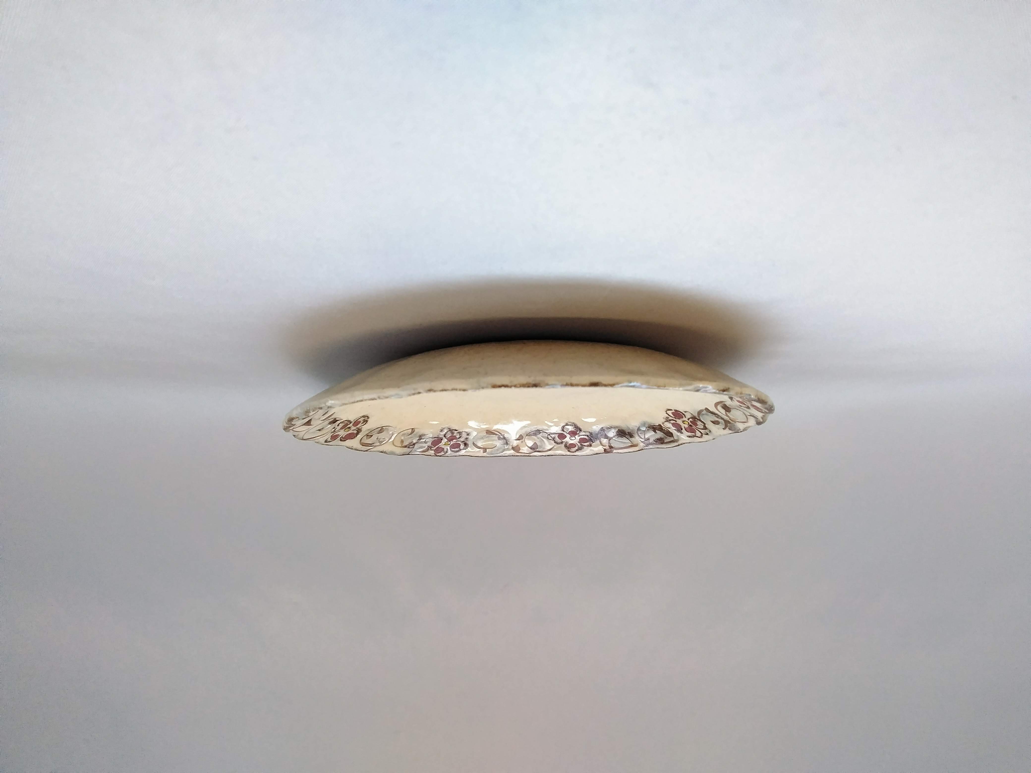 安南赤絵唐草6寸菊皿【日比野正明】