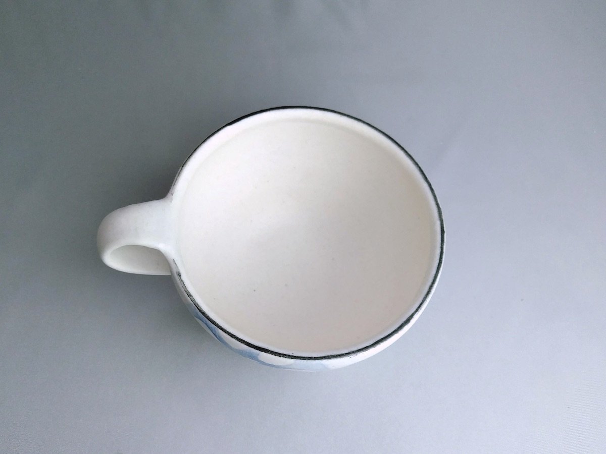 和紙染れんこん丸マグ【安見工房】