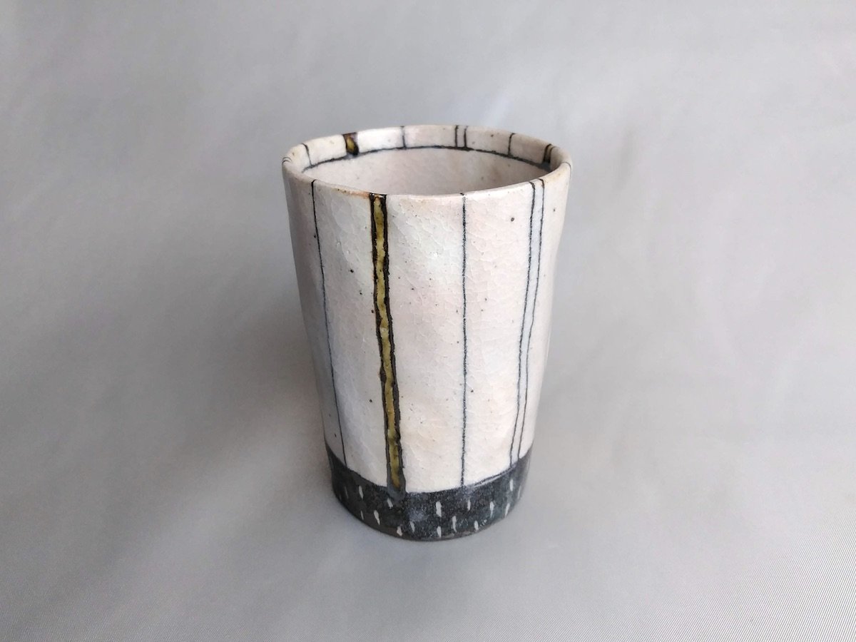 三色十草フリーカップ緑【佐藤正士】