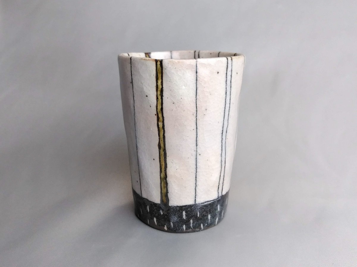 三色十草フリーカップ緑【佐藤正士】