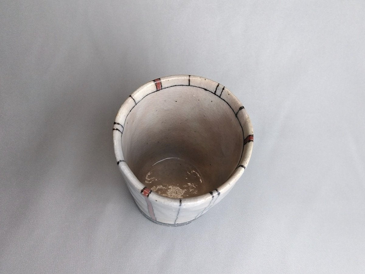 三色十草フリーカップ赤【佐藤正士】