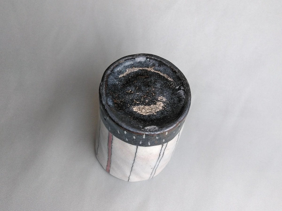 三色十草フリーカップ赤【佐藤正士】