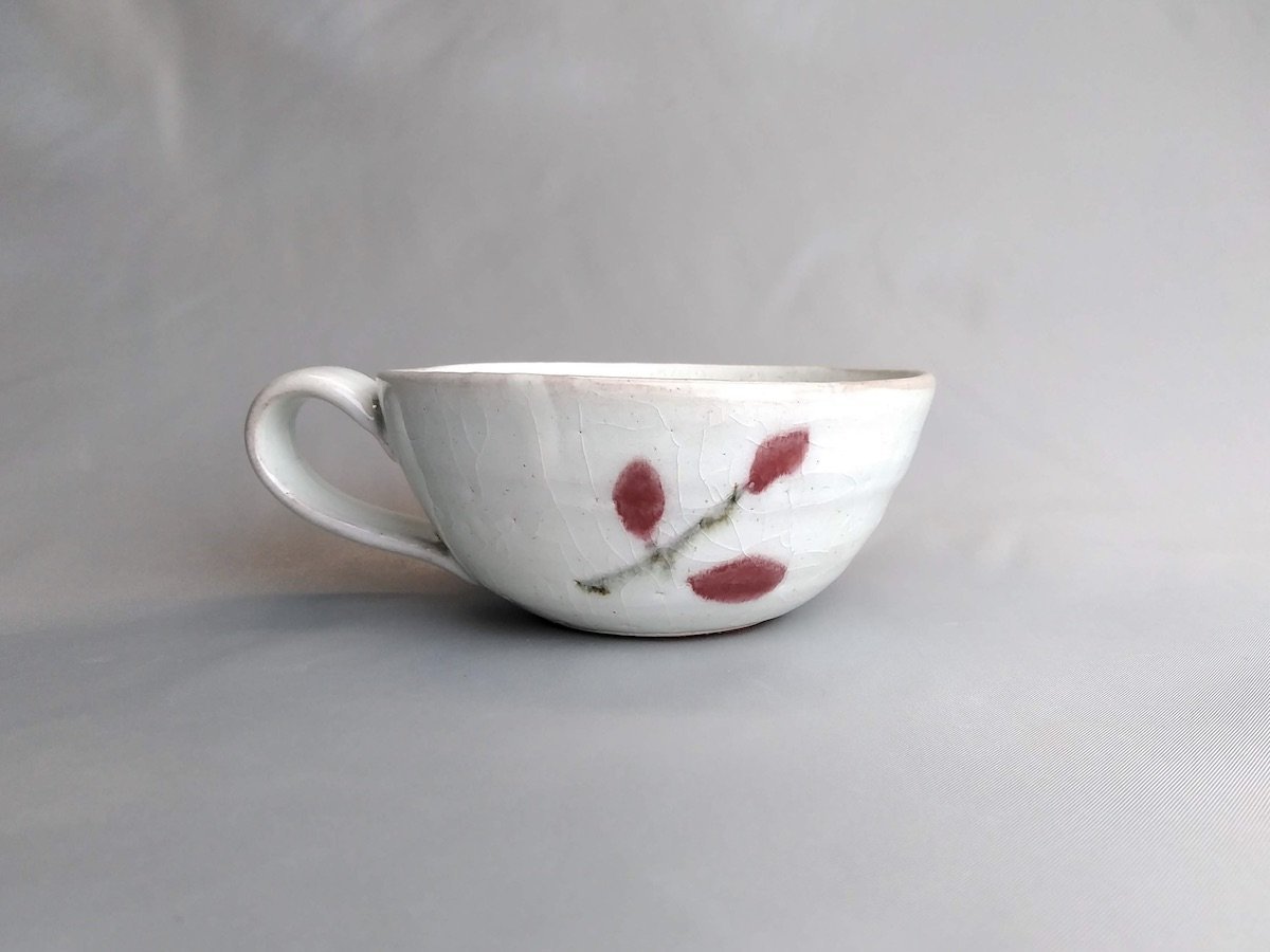 赤葉スープマグ【巌陶房】