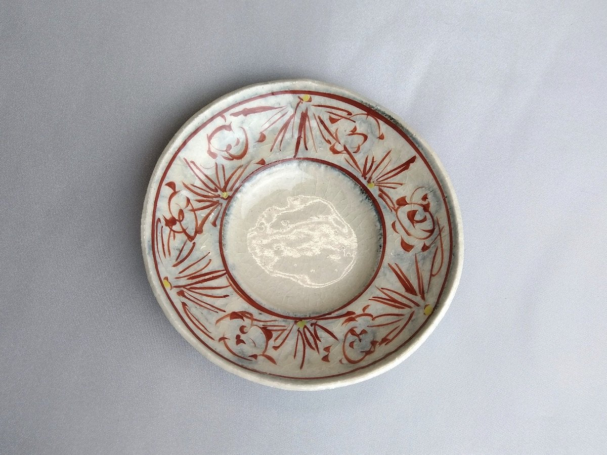 安南赤絵4寸リム鉢【日比野正明】