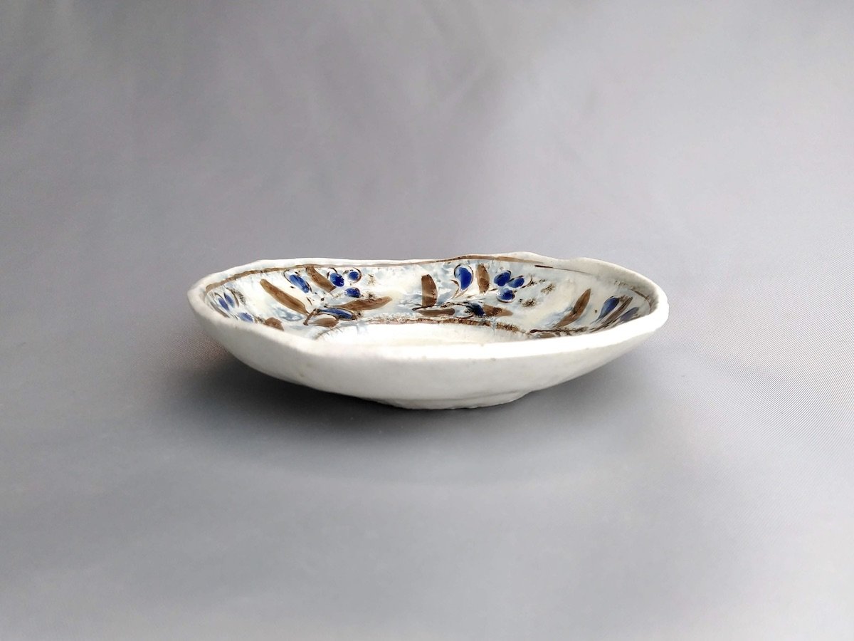 安南青エスニック4寸リム鉢【日比野正明】