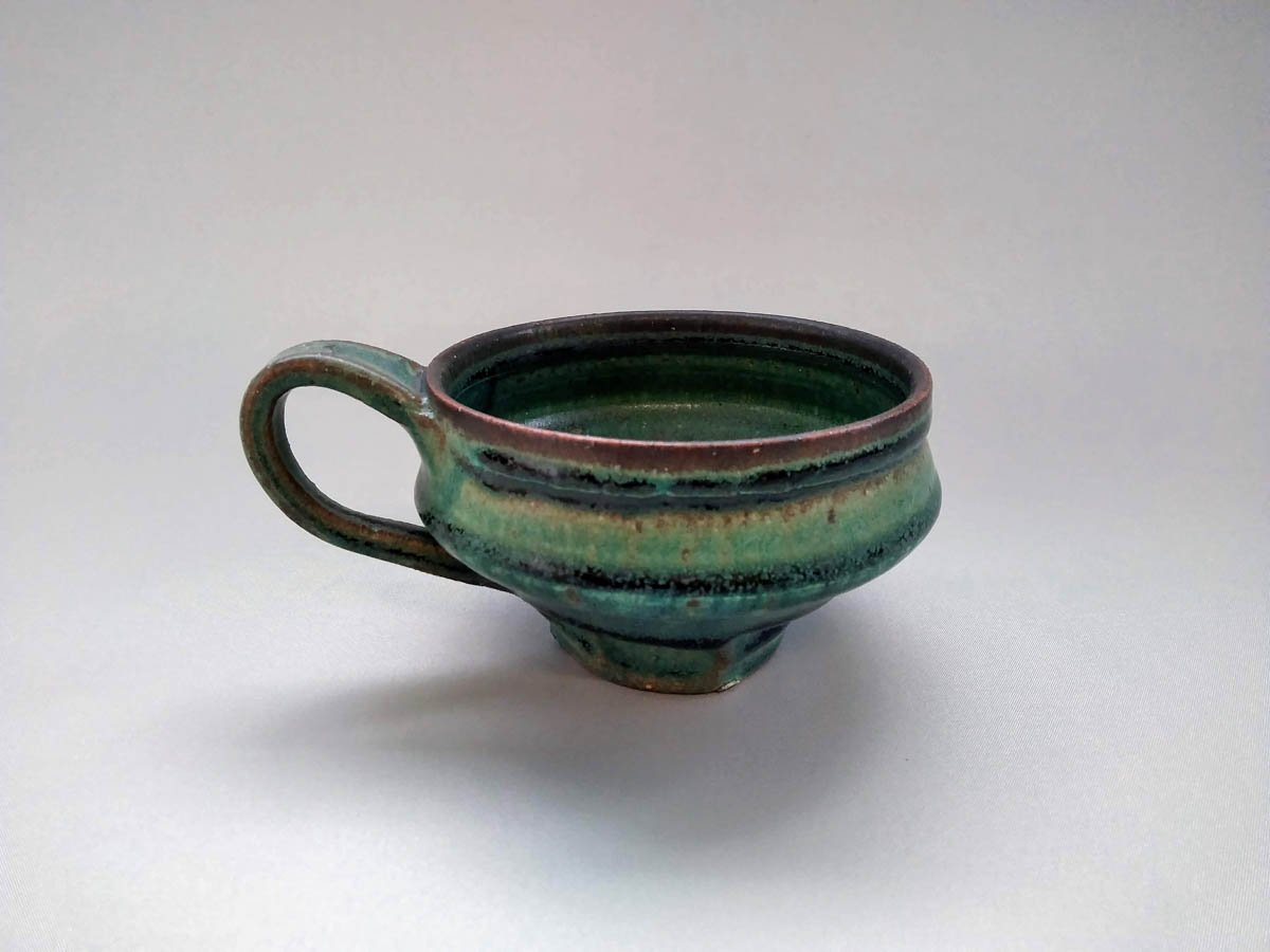 艶消織部スープカップ【山本一仁】