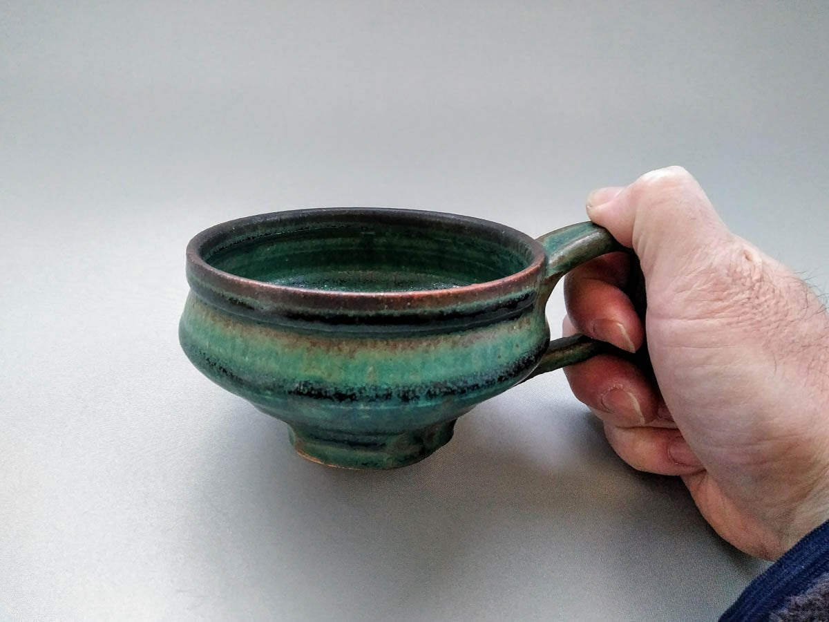 艶消織部スープカップ【山本一仁】