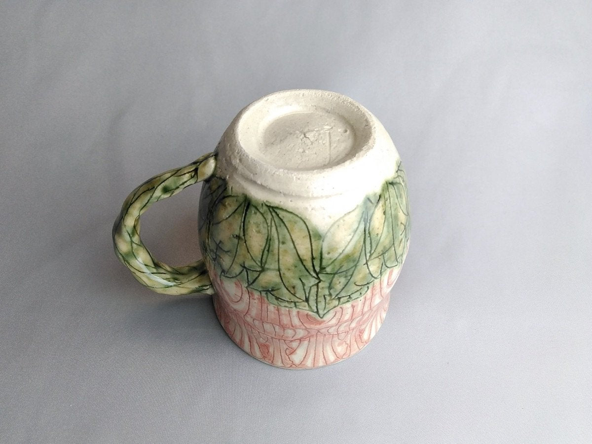 牡丹花マグ赤【加藤芳平】