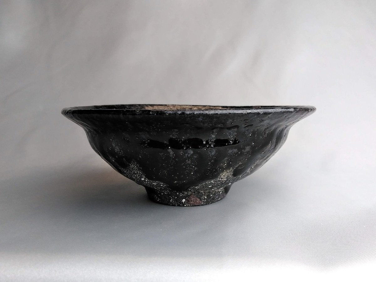 鼠灰釉4.5寸浅鉢【奥田誠二】