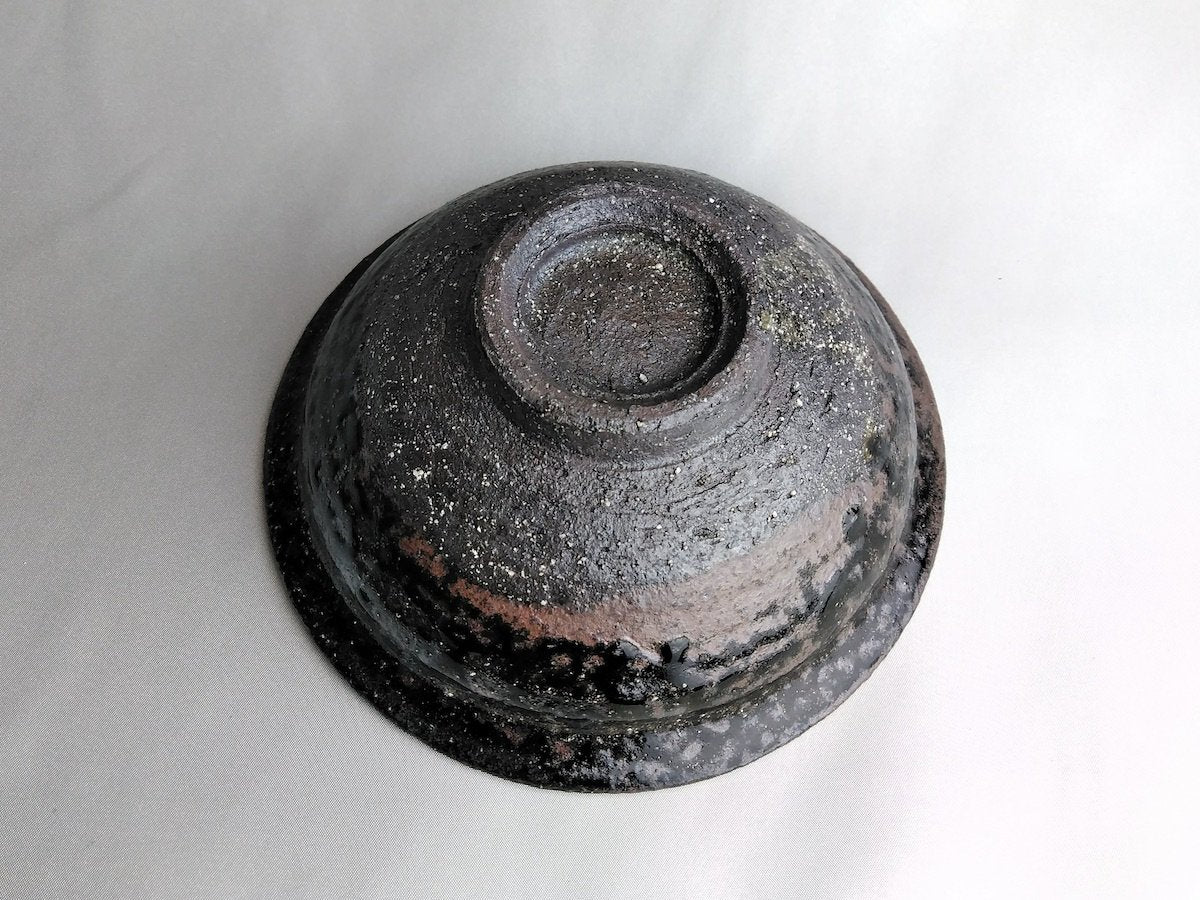 鼠灰釉6寸浅鉢【奥田誠二】