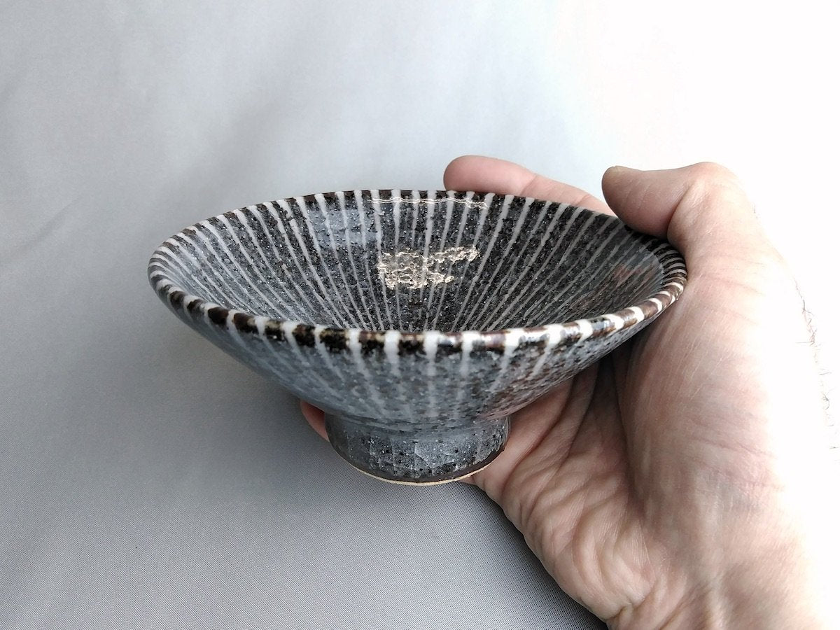 鼠志野十草飯碗小【三浦繁久】