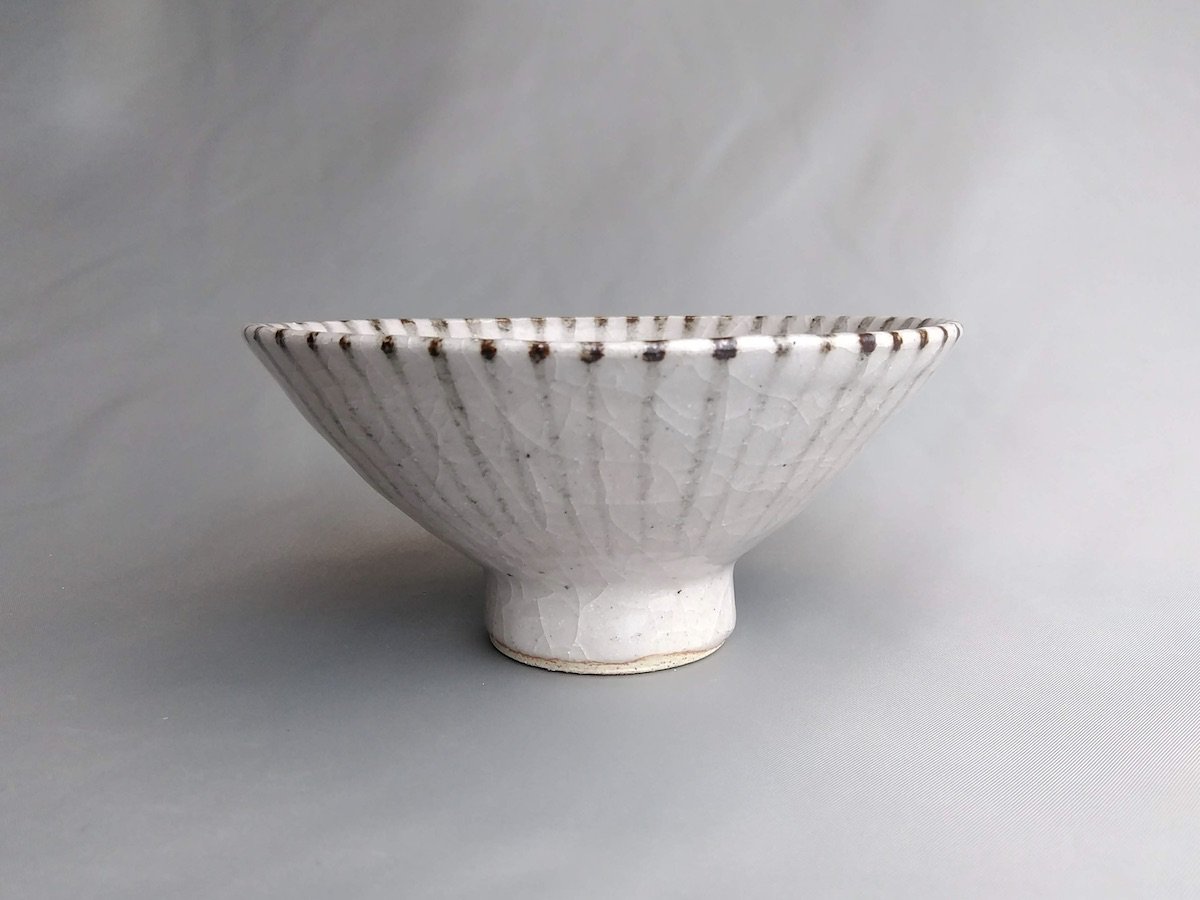 志野十草飯碗小【三浦繁久】