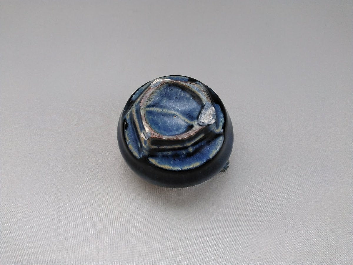 紺碧釉片口豆鉢【山本一仁】