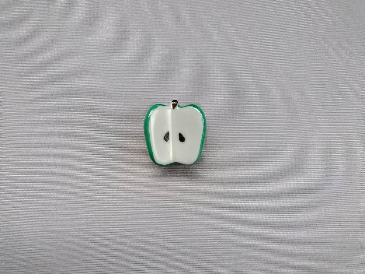錦りんご箸置き 緑 【皓洋窯】