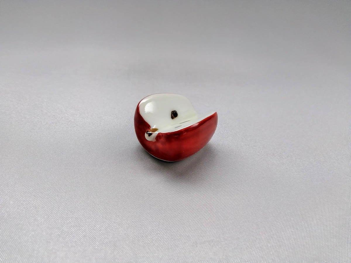 錦りんご箸置き 赤【皓洋窯】