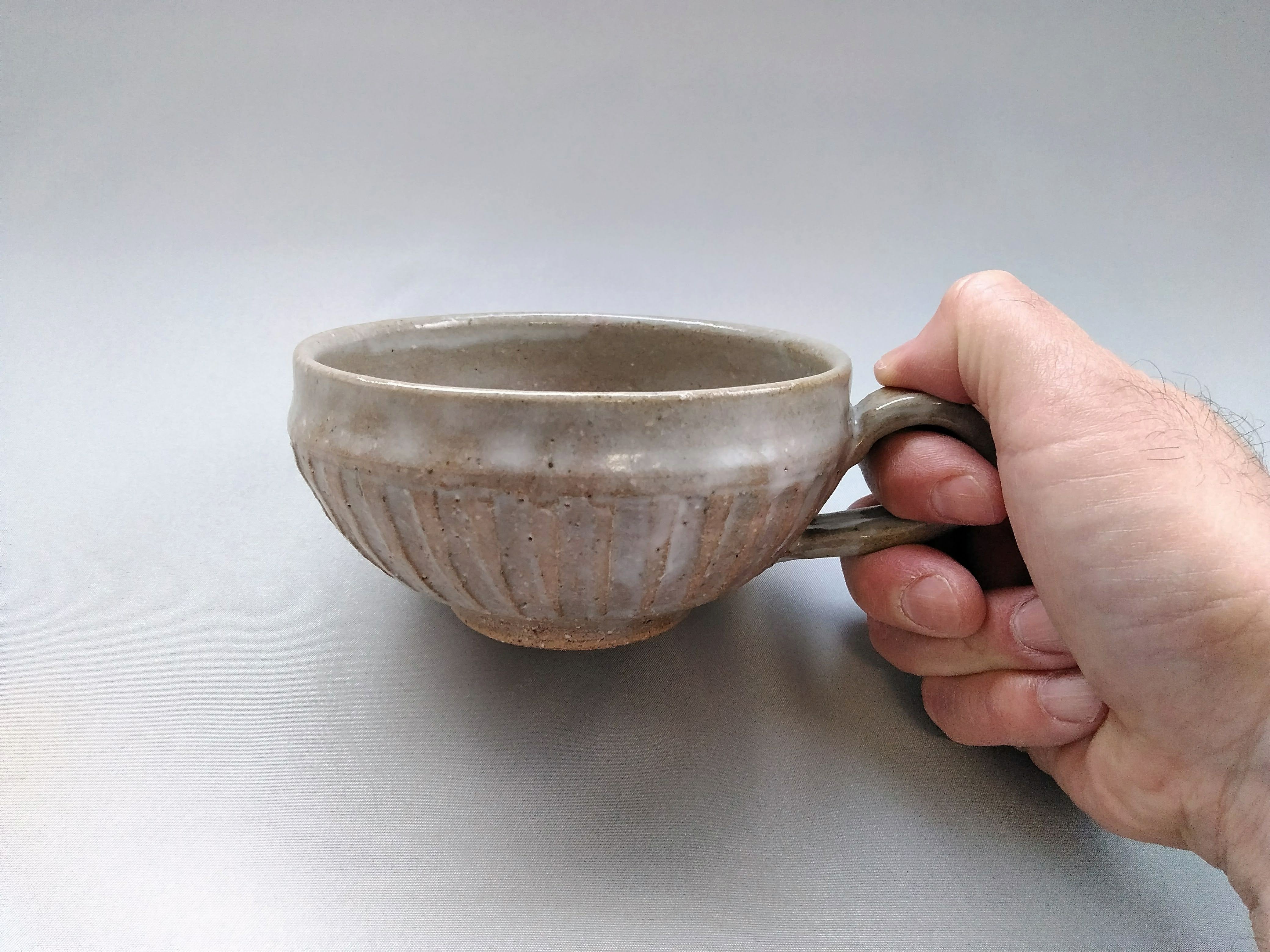 しのぎスープカップ シロ【横井清英】