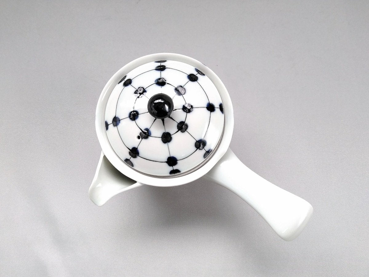 点格子急須【福峰窯】