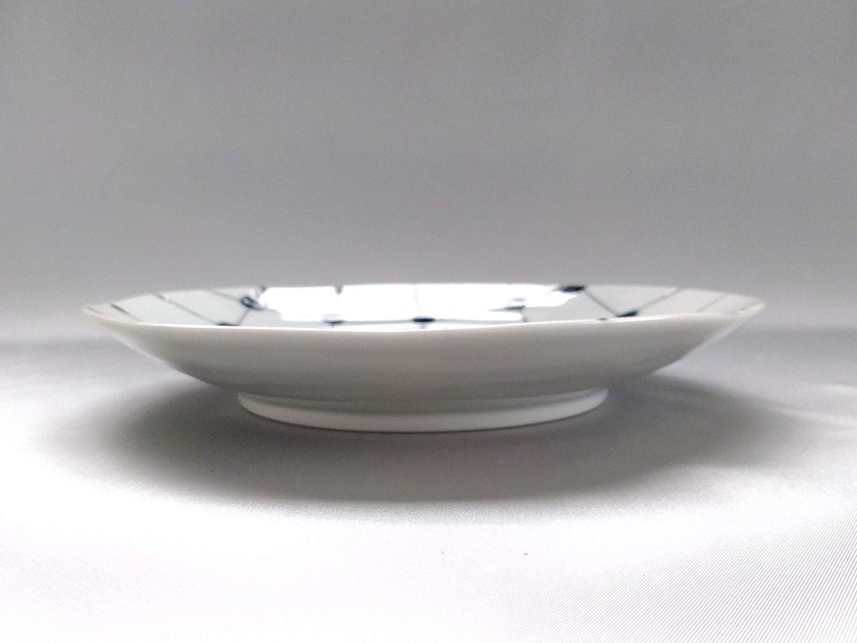 点格子6.5寸皿【福峰窯】