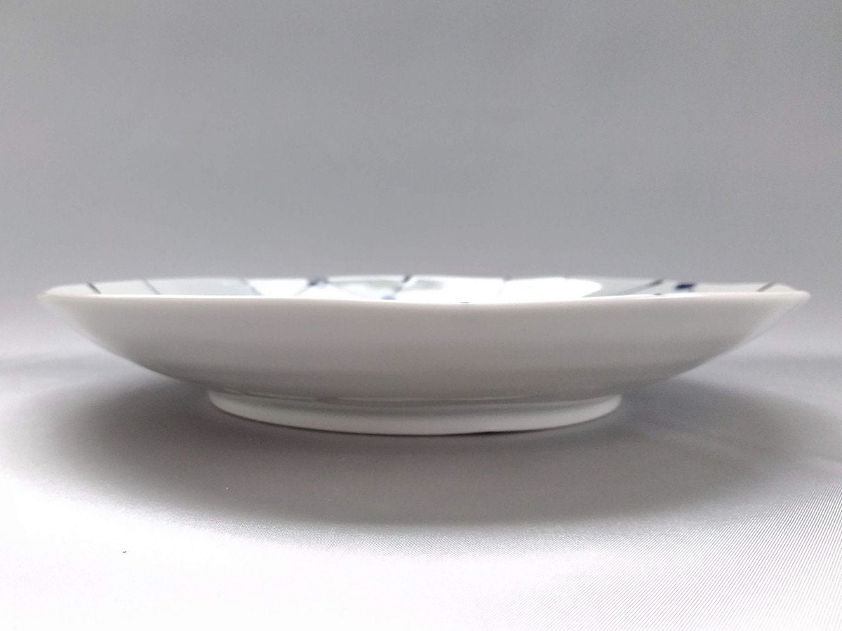 点格子8寸皿【福峰窯】