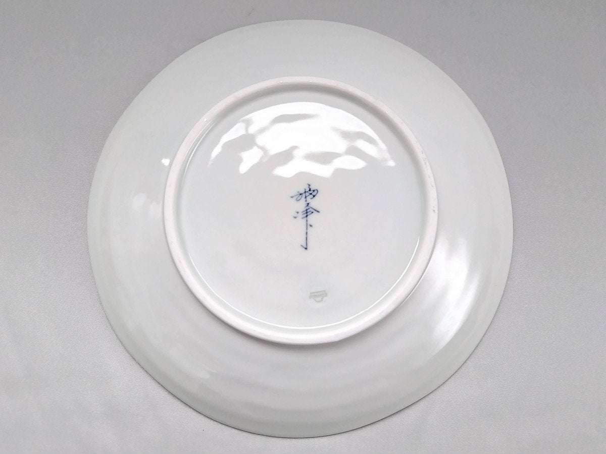 点格子8寸皿【福峰窯】