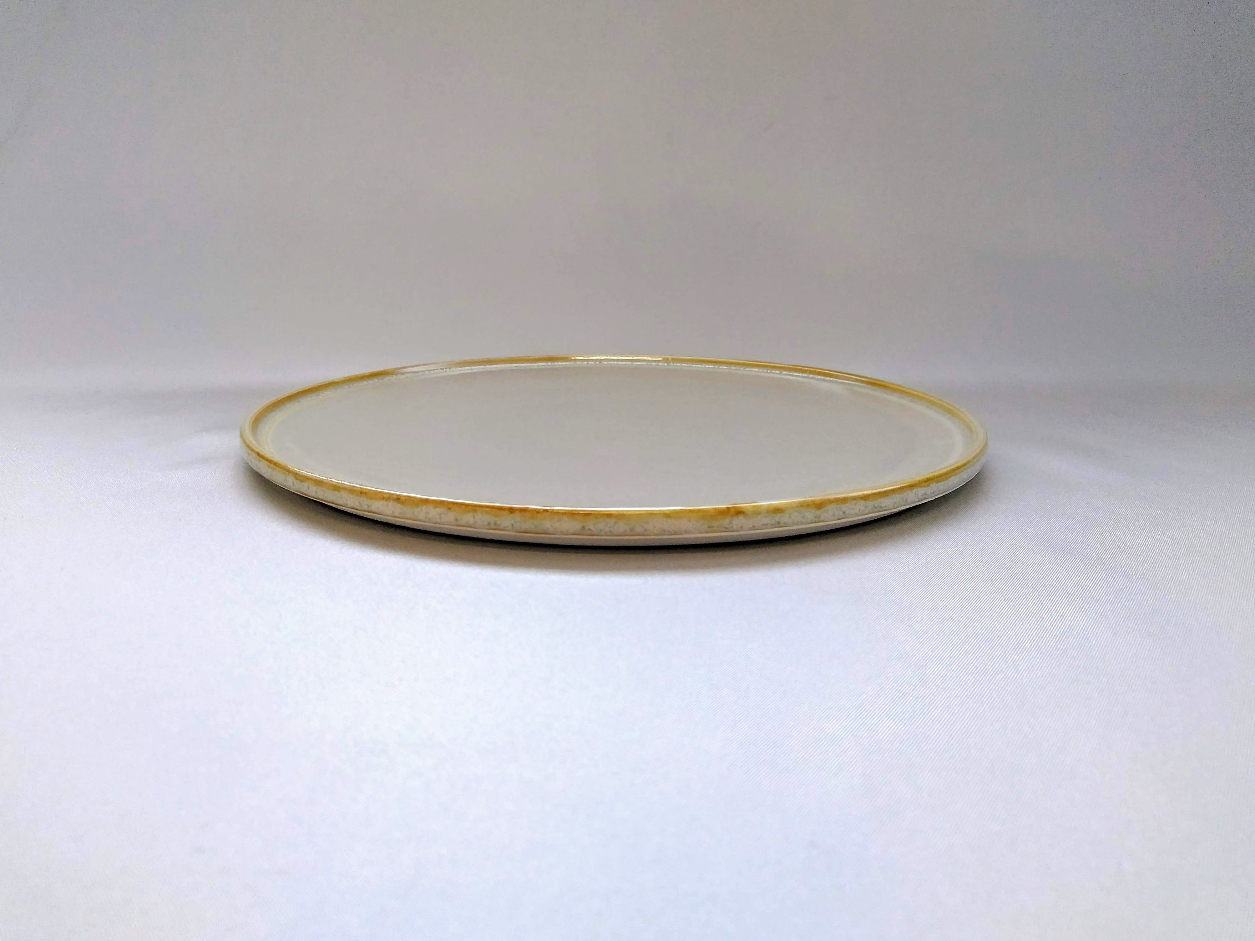 薄利休22cm渕付き丸皿【陶悦窯】