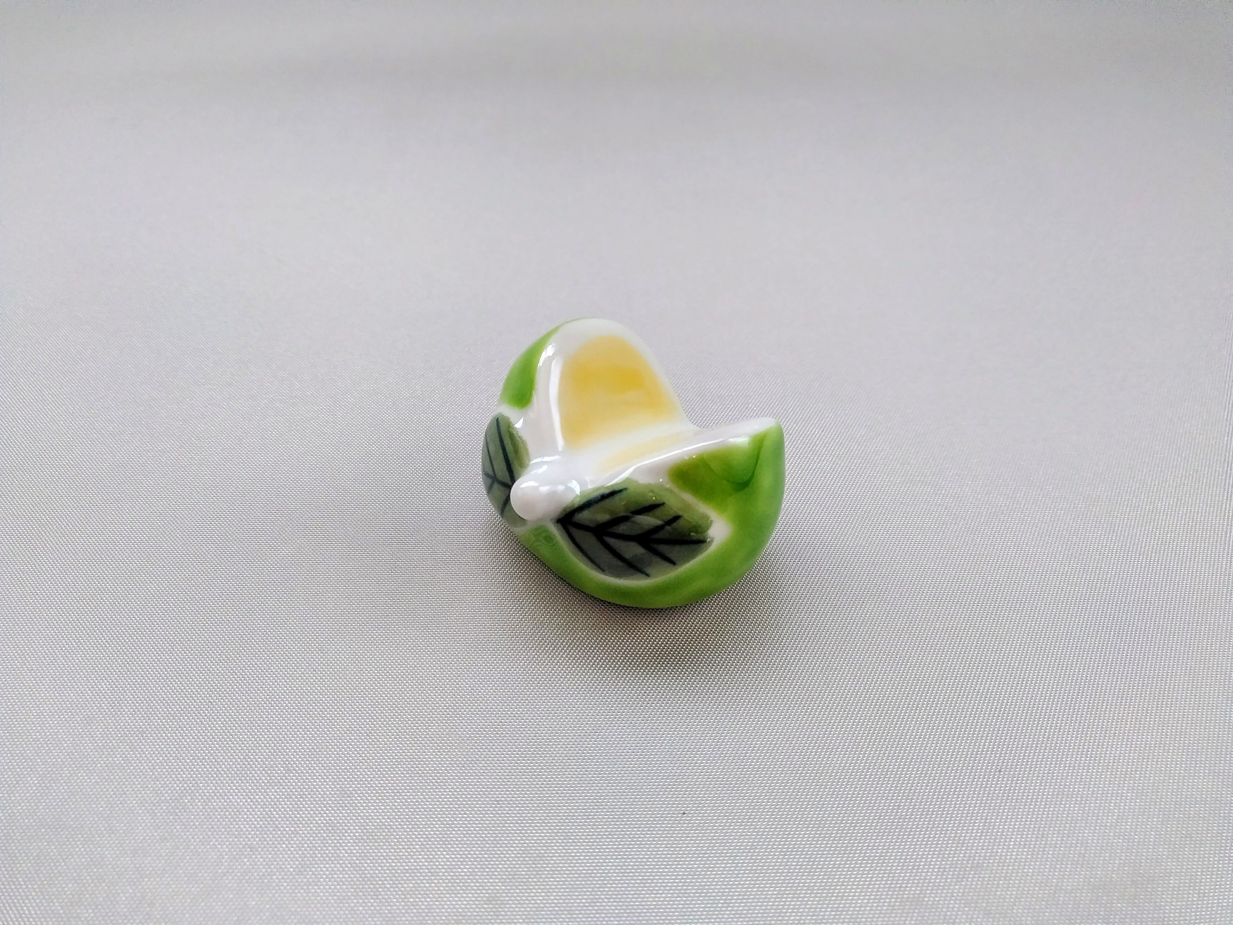 かぼす箸置き 緑【皓洋窯】