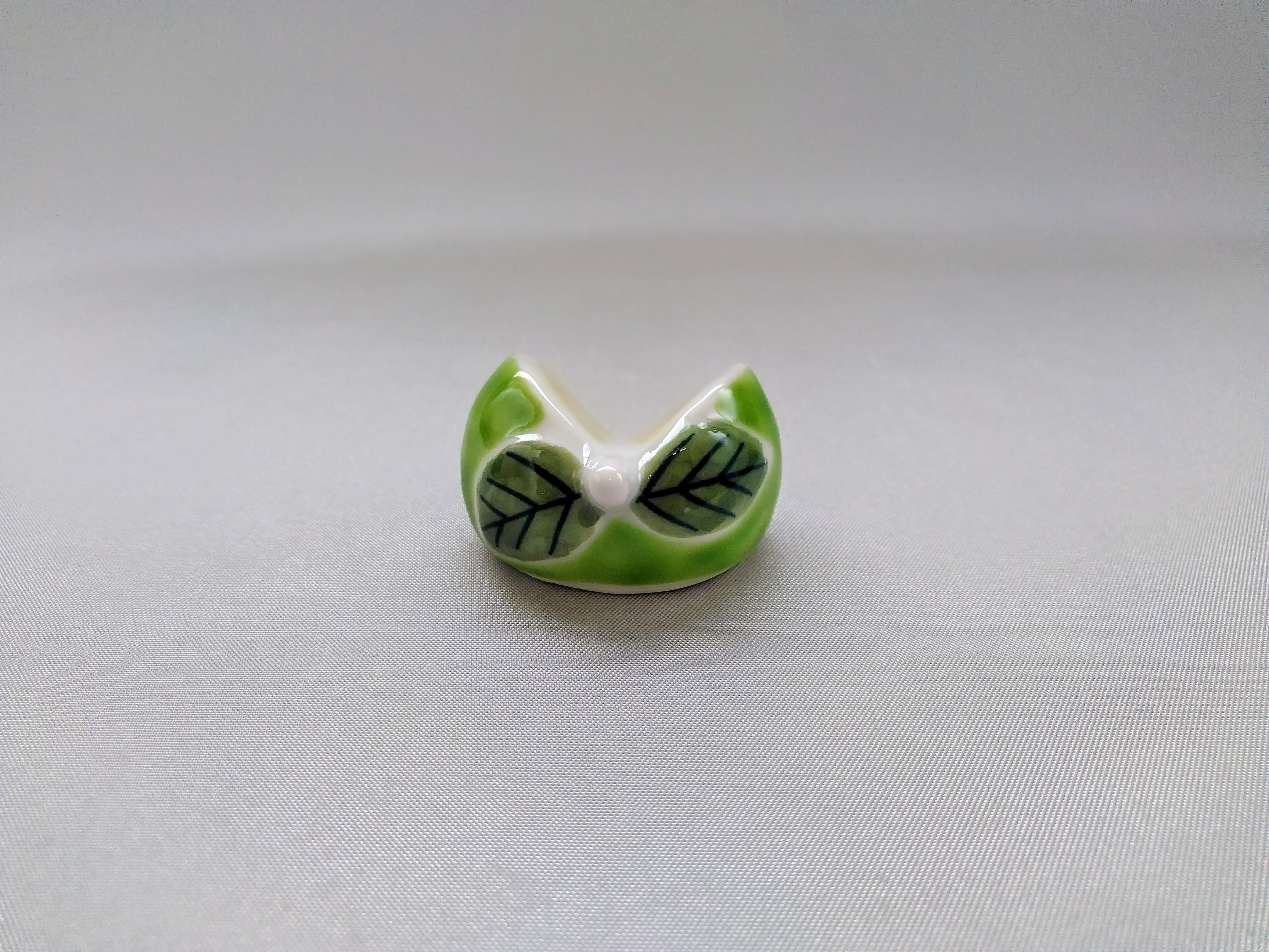 かぼす箸置き 緑【皓洋窯】