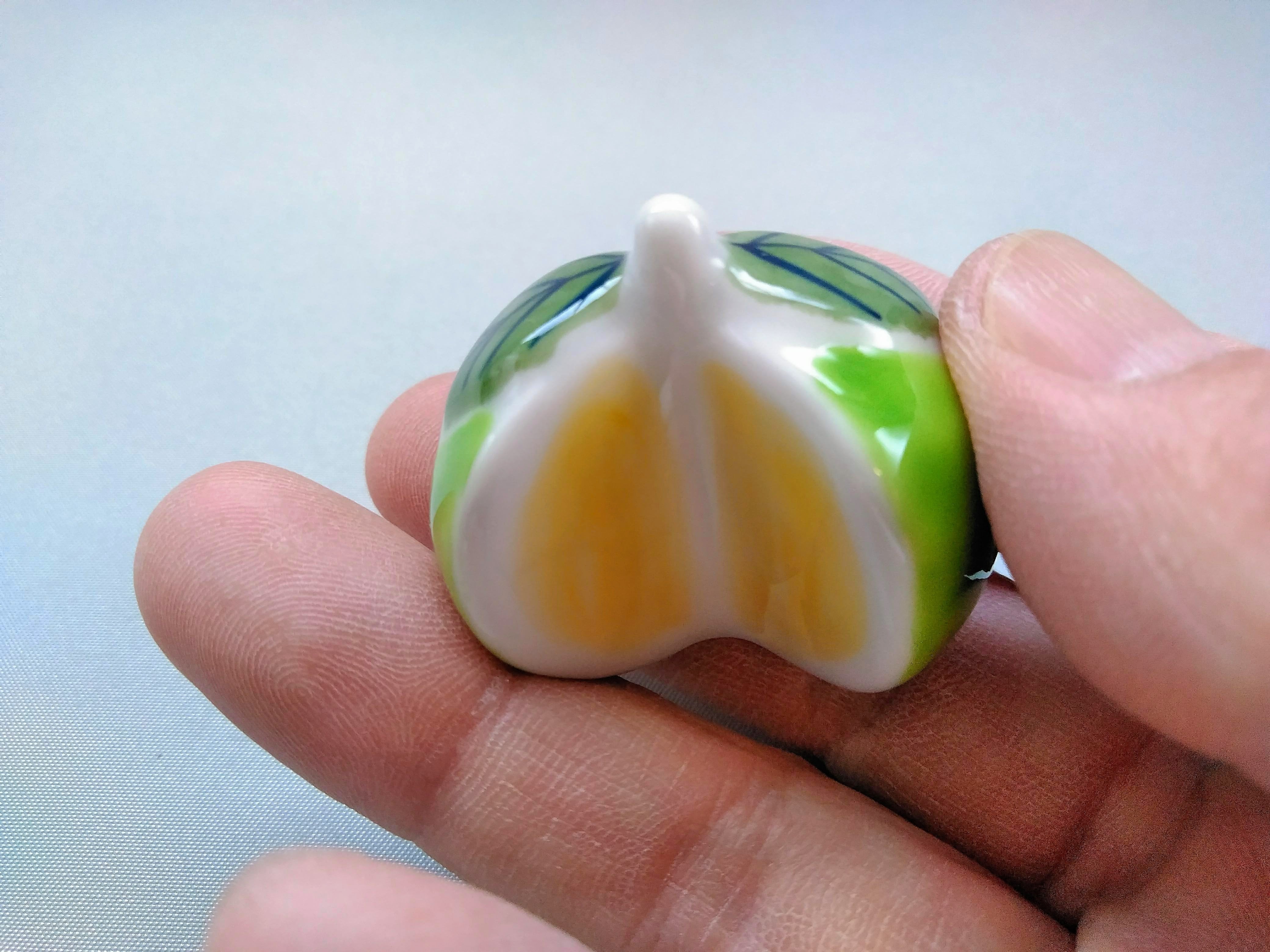 かぼす箸置き 緑【皓洋窯】