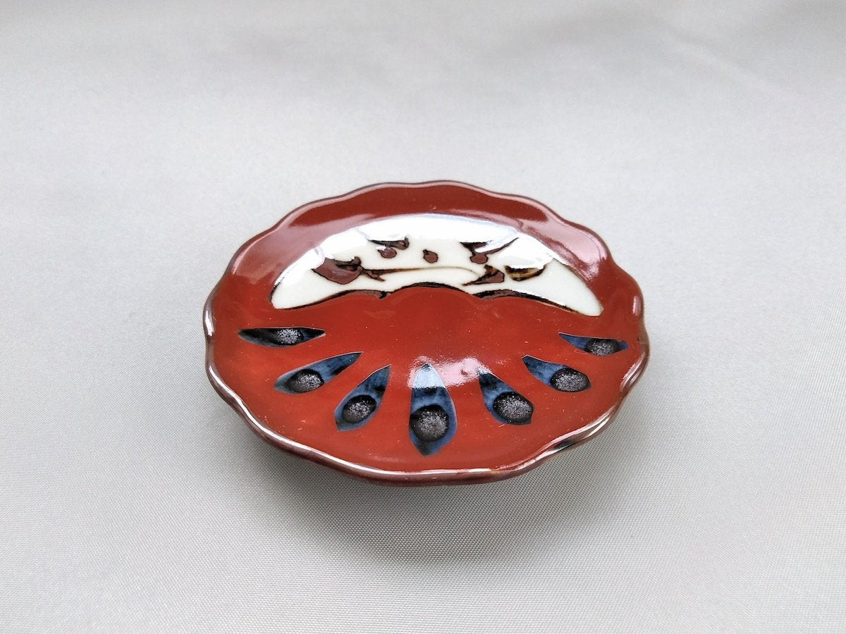 赤絵豆皿だるま【空萌工房】