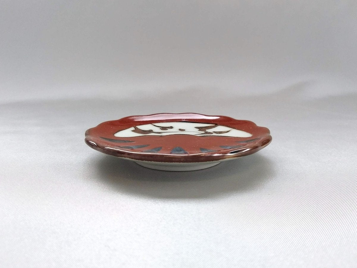 赤絵豆皿だるま【空萌工房】