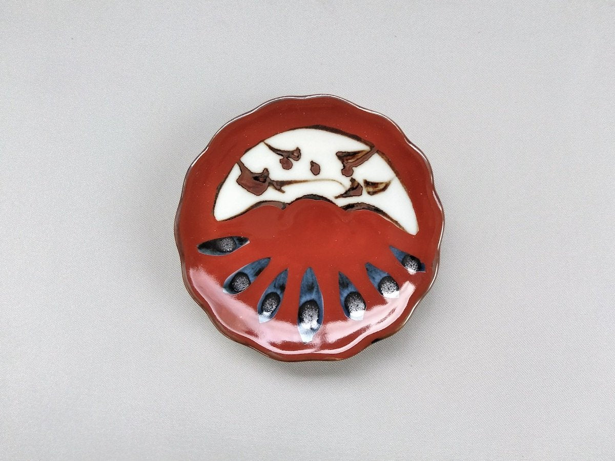 赤絵豆皿だるま【空萌工房】