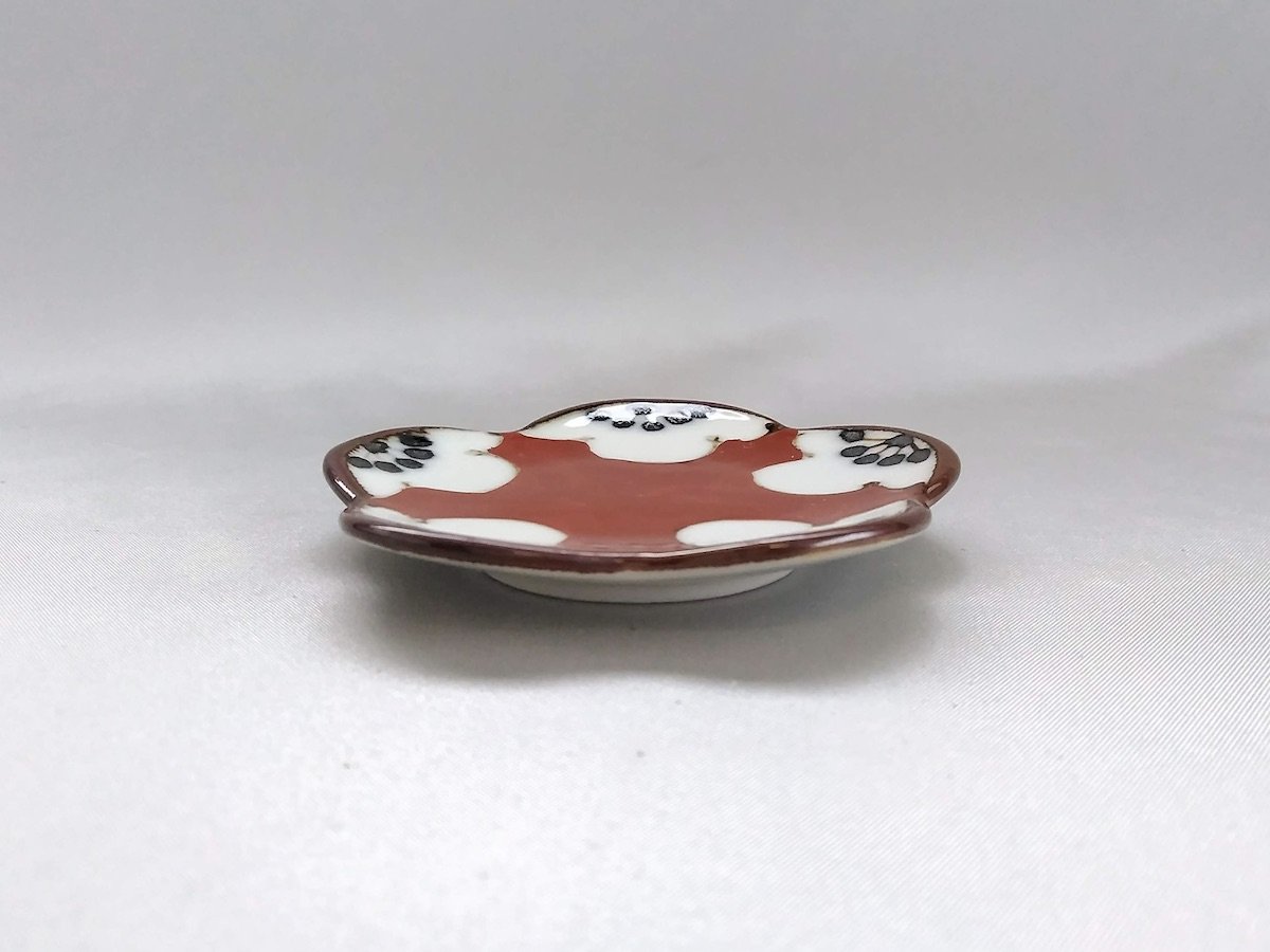 赤絵豆皿梅【空萌工房】