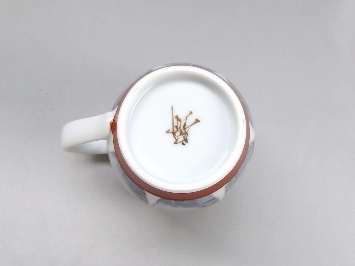 和紙染ねこマグカップ赤【空萌工房】