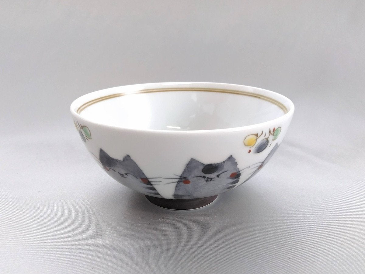 和紙染ねこ飯碗大【空萌工房】