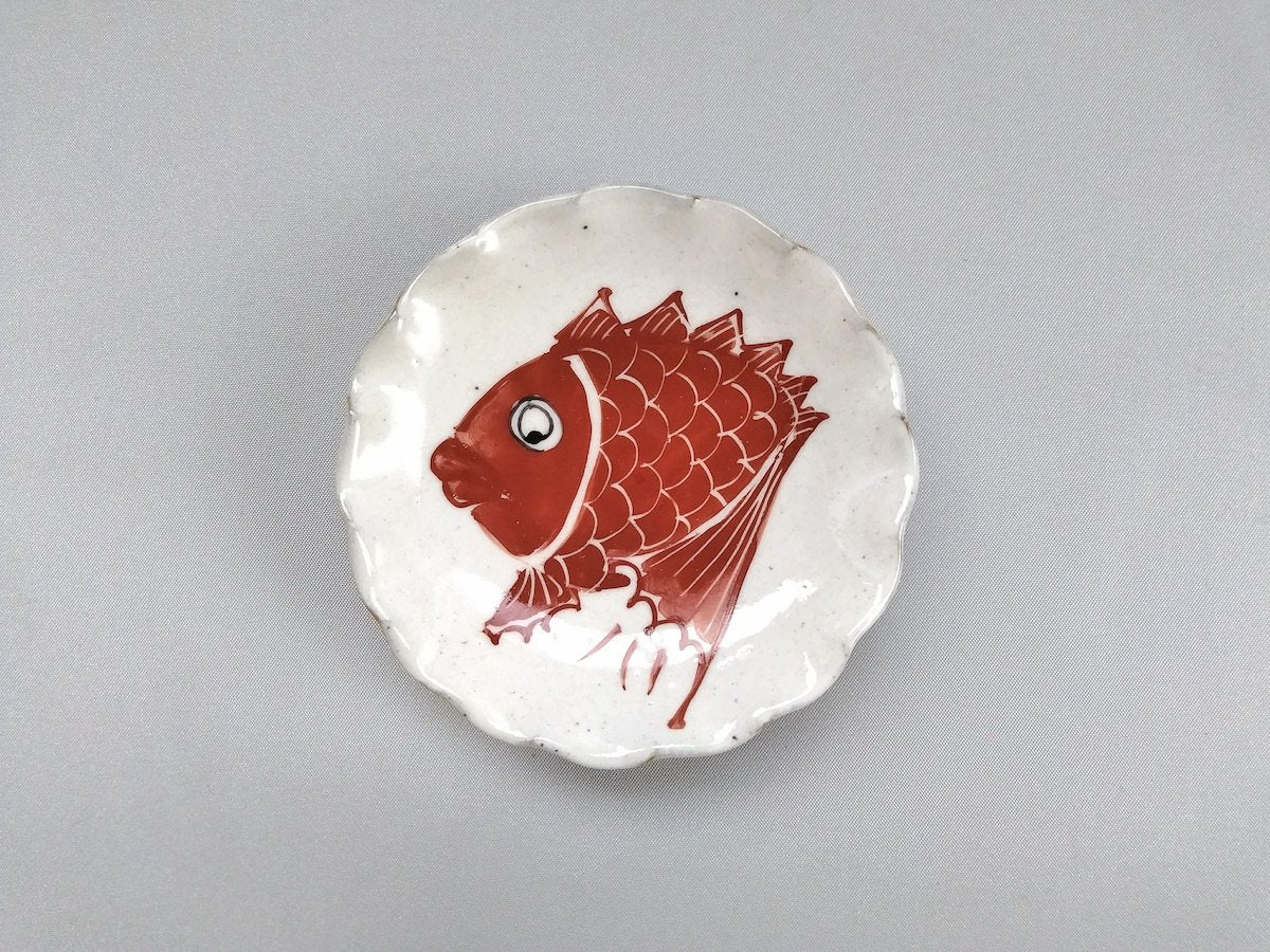 めで鯛輪花豆皿【陶工房楽】