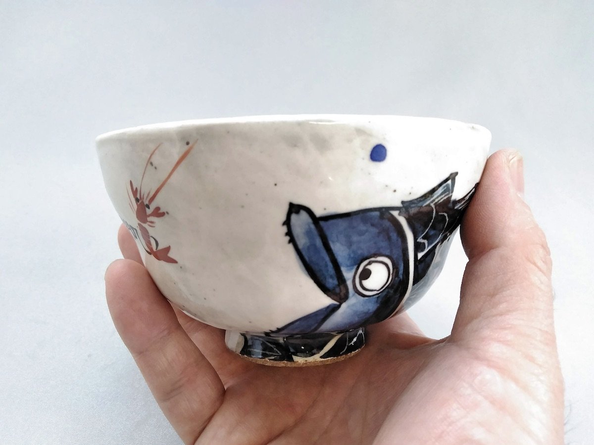 エビに鯛飯碗青【陶工房楽】