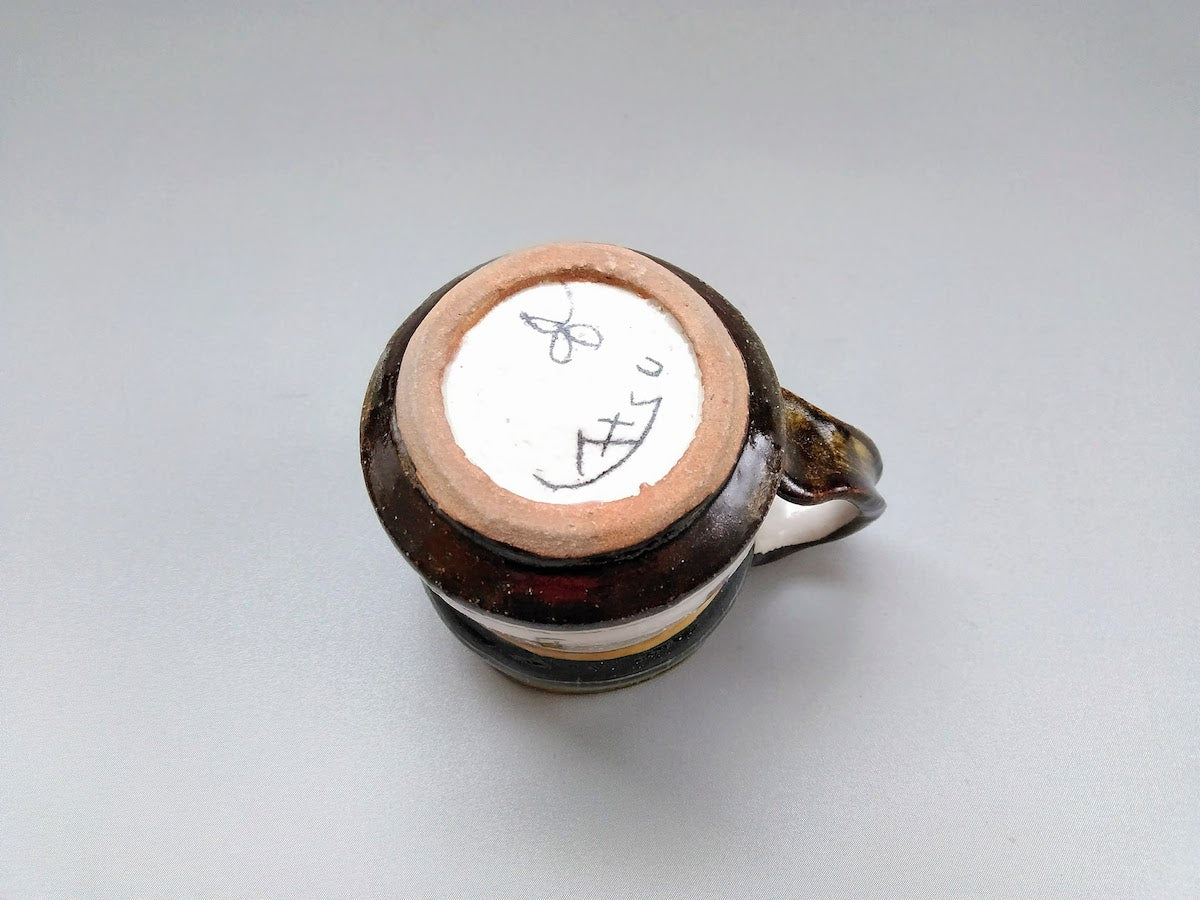 マグ 三色 掻き落とし格子【加藤淳】