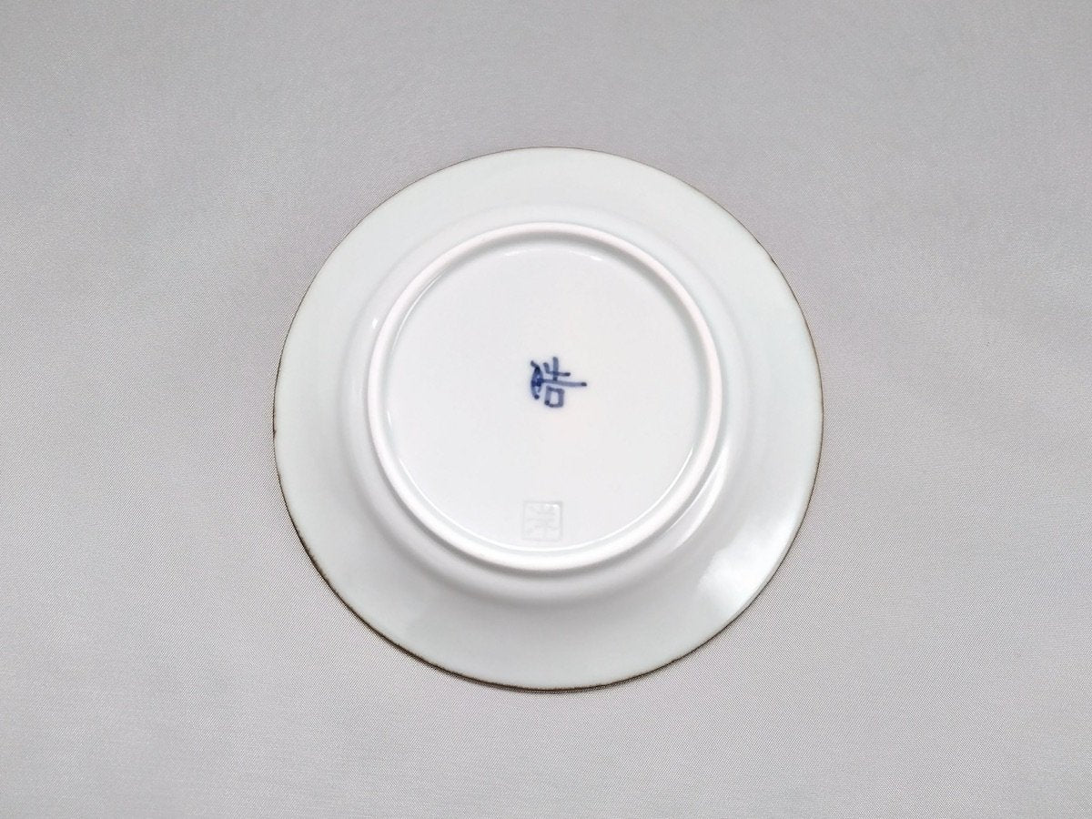 しのぎ4寸皿リーヴス【皓洋窯】