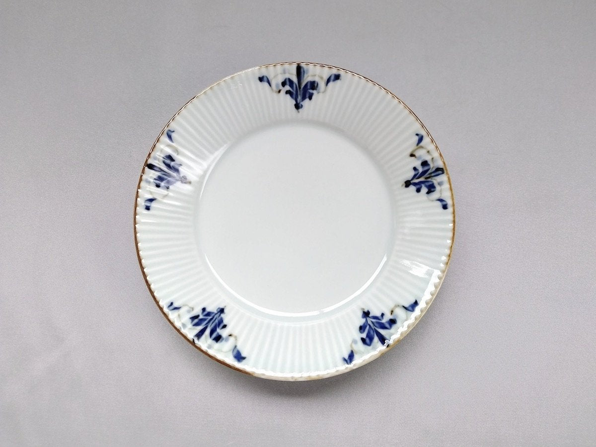 しのぎ5.5寸皿リーヴス【皓洋窯】