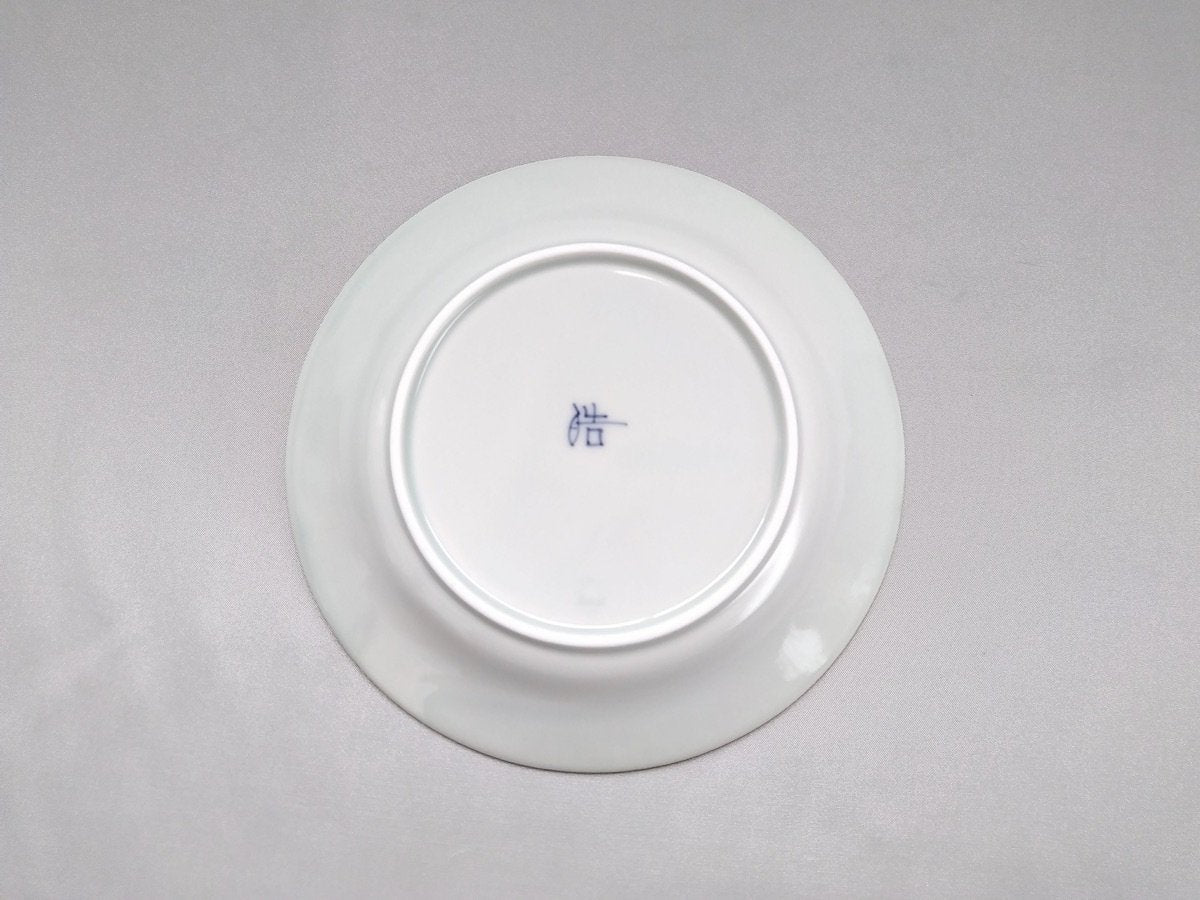 しのぎ5.5寸皿リーヴス【皓洋窯】