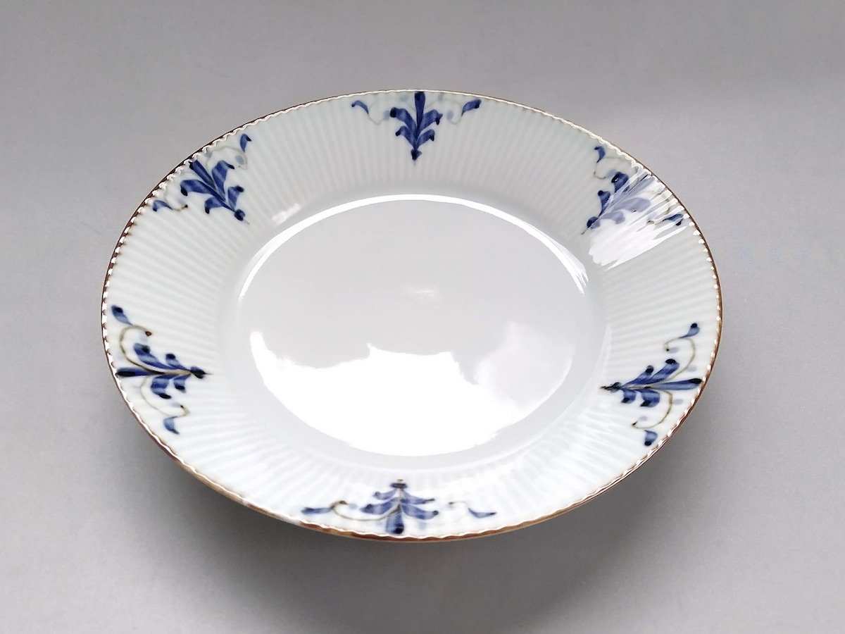 しのぎ7寸皿リーヴス【皓洋窯】