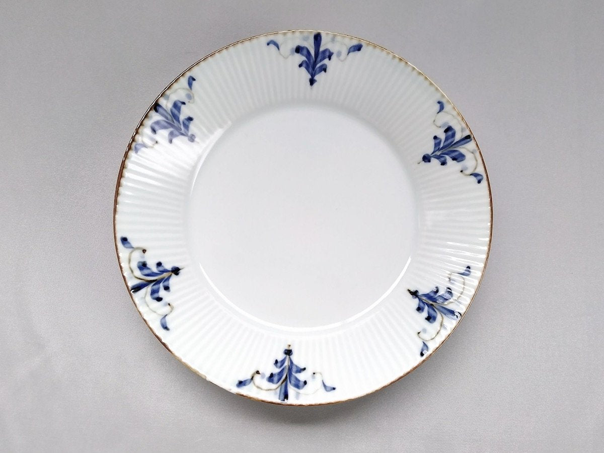 しのぎ7寸皿リーヴス【皓洋窯】