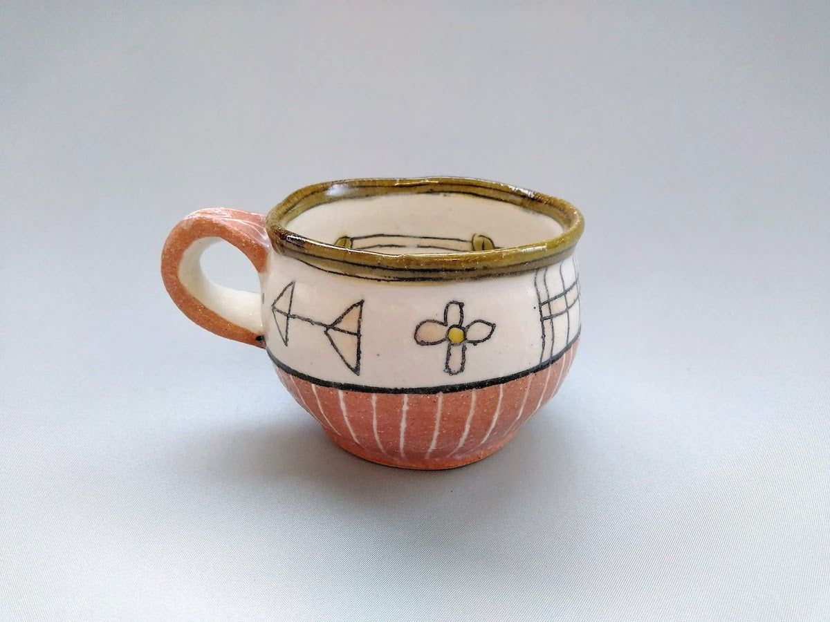 丸マグ ピンク いっちん十草【加藤淳】