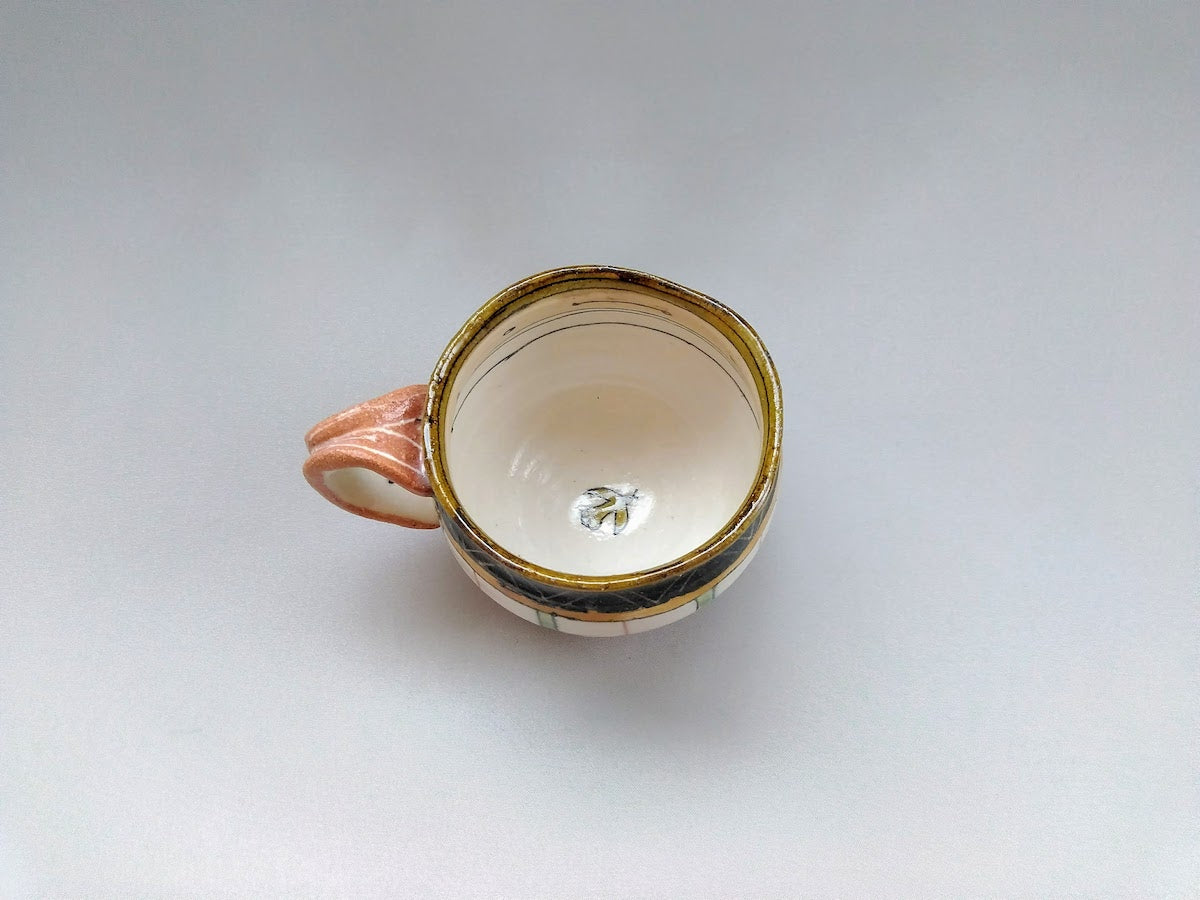 丸マグ 掻き落としジグザグと十草【加藤淳】