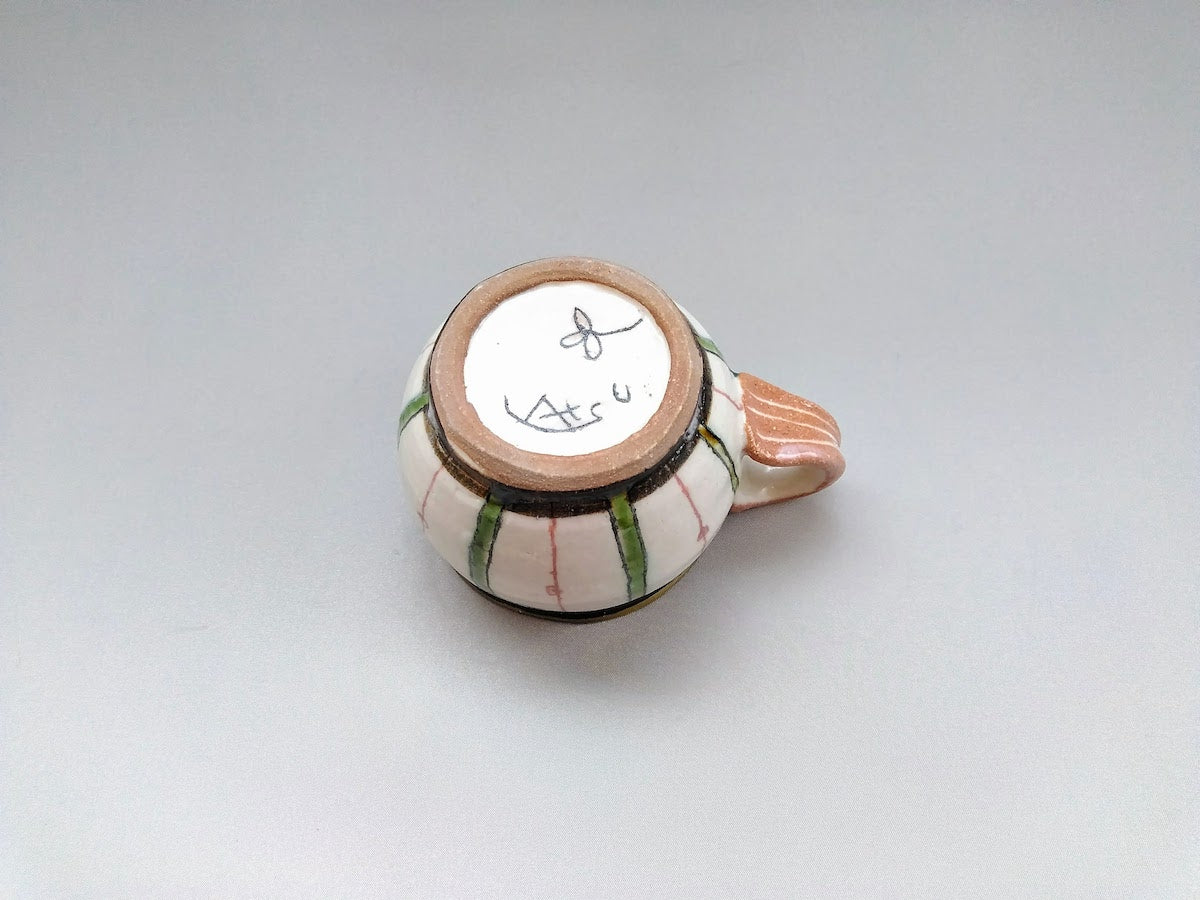 丸マグ 掻き落としジグザグと十草【加藤淳】